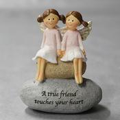 Best friends Angels on stone 10cm