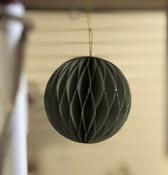 Paper Bauble Grey with Glitter