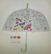Colour-in umbrella flowers