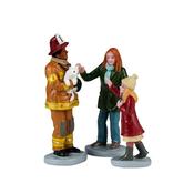 Lemax Fireman to the Rescue (set of 3) image