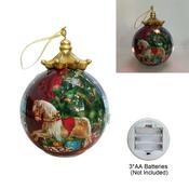 Large Christmas bauble 200mm w/6colour changing leds and Rocking horse image image