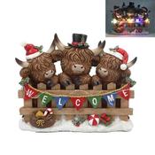 LED Highland Welcome 21x17cm