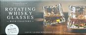 Rotating Whisky Glasses with Coaster Set of 2
