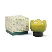 Tulip 5.5oz/155g Green and Dark Green Glass Candle - Verbena &amp; Lemongrass