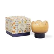 Tulip 5.5oz/155g Orange and Blue Glass Candle - Garden &amp; Grove