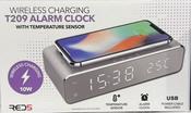 Wireless Charging Alarm Clock Silver