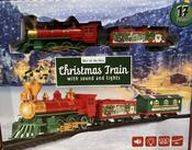 Xmas-train, Incl. rail circuit, steam locomotive, tender, wagon &amp; trees