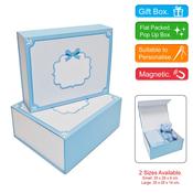 White &amp;amp; Blue Keepsake/Memory Box