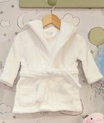 White Microfibre Baby Robe with ears