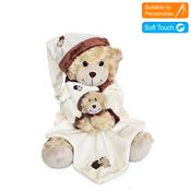 Patchwork Bedtime Bear with Comforter