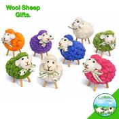 12pc Wooden Leg Sheep In Display Box