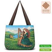 Lady with the Harp Woven Tapestry Bag