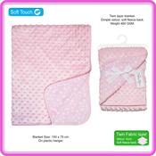 Twin Layer Velour Dimple/Fleece Backed Blanket image