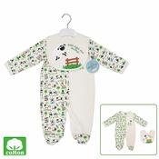 100% Cotton Irish Print Baby Romper &amp;amp; Bib Set image