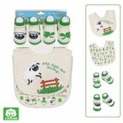 Irish Print Baby 4pc Bib &amp;amp; Sock Set image