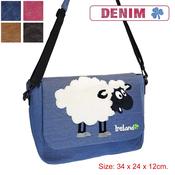 Large Denim Sheep Shoulder Bag image