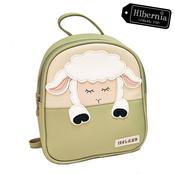 Small Faux Leather Backpack with Sheep Motif image