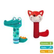 Soft Crocodile &amp;amp; Fox Hand Squeaker image