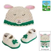 Baby Lamb Knitted Hat &amp;amp; Bootie Set image