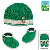 Baby Knitted Hat &amp;amp; Bootie Set image