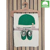 Irish Baby Wrap, Hat &amp;amp; Bootie Set
