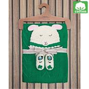 Irish Baby Wrap, Lamb Hat&amp;amp; Bootie Set