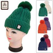 Soft Knitted Ladies Hat With Pom Pom image