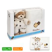 Soft Plush Patchwork Teddy &amp;amp; Blanket Gift Box Set image