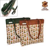 Faux Leather Shoper Bag