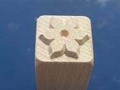 HAND CARVED FLOWER STAMP image