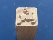 HAND CARVED WOODEN DEER STAMP image