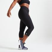 Women's Fitness Cardio Short Leggings with Phone Pocket - Black