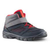 Kids’ Hiking Shoes with Rip-tab MH100 Mid from Jr size 7 to Adult size 2 Dark Gr image