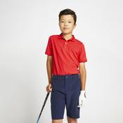 Kids golf short-sleeved polo shirt MW500 red image