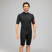 Men's surfing 1.5 mm stretch neoprene 500 shorty wetsuit - Burgundy