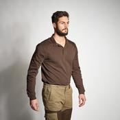 RENFORT 100 LONG-SLEEVED POLO SHIRT - BROWN image