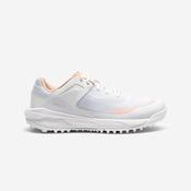 Women's Breathable Golf Shoes - WW 500 White &amp; Pink/Beige image