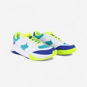 Volleyball Shoes VS100 Comfort With Laces - White/Blue &amp; Green. image