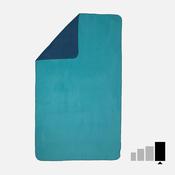 Microfibre Towel / Ultra Compact Double-Sided Size Xl 110 X 175 Cm - Blue/Green