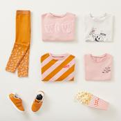 Kids' Cotton T-Shirt Basic - Beige with Pattern image