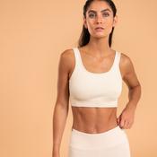 Yoga Seamless Pad-Free Soft Light Crop Top - Beige image