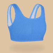 GIRL'S LANA TEXTURED SWIMSUIT CROP TOP 500 LAVENDER image