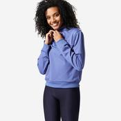 Women's Cardio Fitness Long-Sleeved Cropped Sweatshirt - Storm Blue image