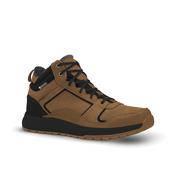 Men’s warm and waterproof leather hiking boots - SH500 MID   image