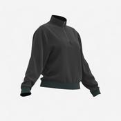 Women's Quarter-Zip Long-Sleeved Fitness Cardio Sweatshirt - Black image