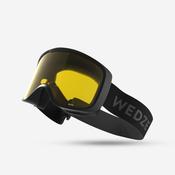 KIDS’ AND ADULT SKIING AND SNOWBOARDING GOGGLES BAD WEATHER - G 100 S1 - BLACK image