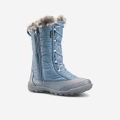 GIRLS' WARM WATERPROOF HIKING SNOW BOOTS - SH500 ZIP - SIZE 11.5 - 5.5 image