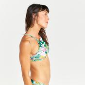 Women's bralette bikini top - Andrea tropical green