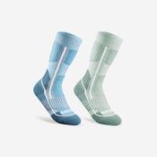 Kids’ hiking socks - SH500 MOUNTAIN MID - x2 Pairs image