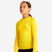 Kids' Long-Sleeved Thermal Base Layer Top Keepdry 500 - Yellow image